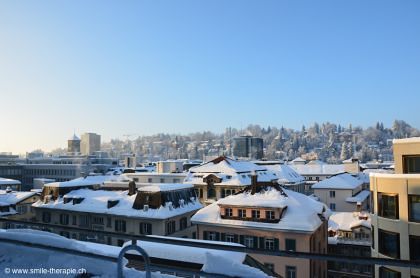 Ausblick aus den Behandlungszimmern Praxis für Kieferorthopädie Dr. Baumann St. Gallen